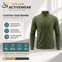 Blouson Bomber Sportif Unisexe en Polyester Tricoté Slim avec Col Montant Zippé, Imprimé Dégradé Couleur Unie, pour Homme, Automne, Extérieur, Décontracté