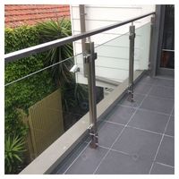 Prima Maßgefertigtes Edelstahl-Glas-Baluster-System, Sicheres Gehärtetes Glas-Geländer für Terrasse und Treppe