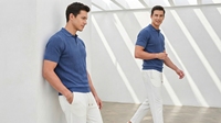 Polo tricoté à manches courtes pour homme, col côtelé, coupe ajustée, pull, vente en gros, fabricant, logo personnalisé, échantillon