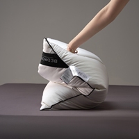Oreiller en duvet de plumes d'oie de la collection hôtelière avec logo personnalisé pour dormir, taille King, oreiller à soufflets, insert d'oreiller de lit