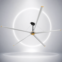 Ventilateur de plafond industriel HVLS de 6,1 m (20 pieds) avec débit d'air élevé de 720 000 m³/h, 5 pales, moteur PMSM, ventilateur à économie d'énergie pour le refroidissement de grands entrepôts