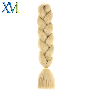 Cabello de ganchillo único para mujer negro de fibra <span class=keywords><strong>Extra</strong></span> larga preestirada sintética súper trenzada 165g 82 pulgadas - Product Image 2