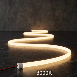 22mm Silicone Neon Round Tube 360° Glowing High Brightness Recessed Flexible LED Strip <b>Rope</b> - Product Image 3