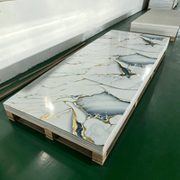 Plaques murales décoratives en PVC marbré UV de 2 mm / 3 mm, panneaux muraux en plastique, sans formaldéhyde, écologiques