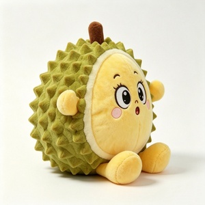 ตุ๊กตาทุเรียนน่ารักแบบกำหนดเองได้ ของเล่นตุ๊กตาผลไม้หนามสีเขียวและเหลืองนุ่มนิ่ม หมอนตุ๊กตาทุเรียนขนปุยสุดน่ารัก - Product Image 3