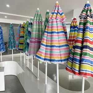 Guarda-chuva anti uv para praia, guarda-sol personalizado ao ar livre com 8 pés, guarda-chuva para praia