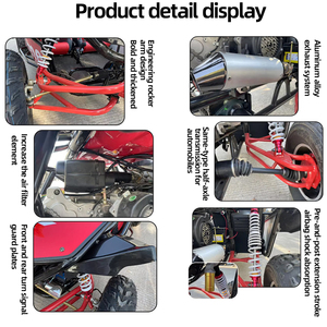 Fabricante de Venta Directa, Buggy de Playa de Aluminio Rojo de 200 CC, Vehículo Todoterreno de Cuatro Ruedas, Karting para Terreno Montañoso - Product Image 4