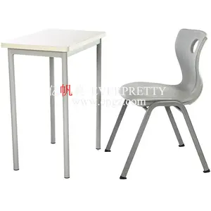 Gute Qualität Schulklassen zimmer möbel Einzels chüler Bequemer Tisch und Stuhl aus Holz und Kunststoff zur Verwendung