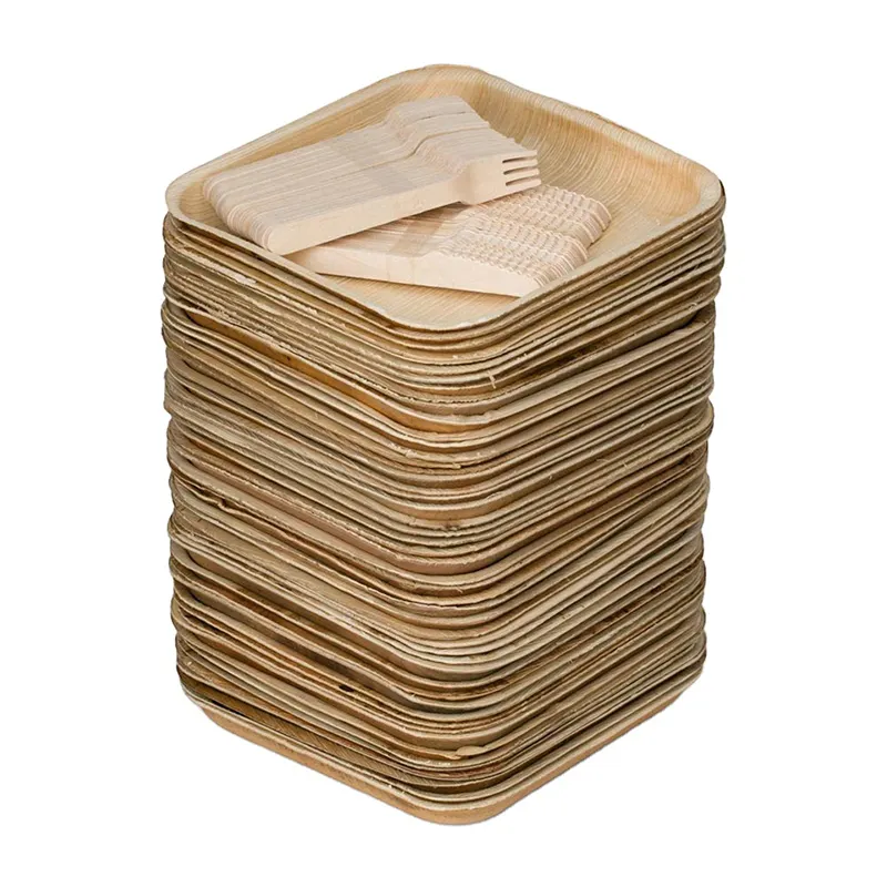 100% personalizzato compostabile e biodegradabile Eco Friendly feste piatti all'ingrosso di bambù o di legno