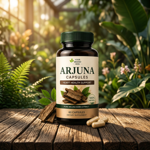 Cápsulas de Arjuna Herbal Wellness, 60 Unidades, Extracto Puro de Corteza, Antioxidante Natural, Apoyo Digestivo e Inmunológico, Aclaramiento de la Piel y Cabello - Product Image 1