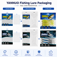 Sacs refermables personnalisés en plastique souple transparent pour appâts de pêche, leurres, hameçons, sacs en Mylar