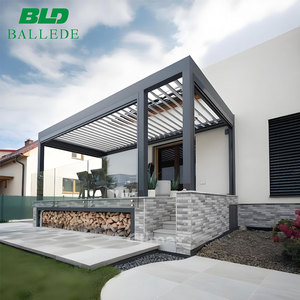 Pergola <span class=keywords><strong>en</strong></span> aluminium coupe-vent pour extérieur, auvent métallique pour véranda, <span class=keywords><strong>kit</strong></span> <span class=keywords><strong>de</strong></span> gazebo pour jardin, terrasse avec toit réglable - Product Image 2