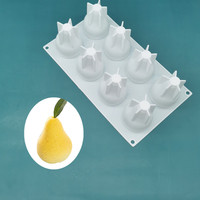Moules en silicone sans BPA en forme de fruits variés : orange, poire, ananas, pomme 3D, mangue, citron, durian – Moule à gâteau et moule à mousse aux fruits