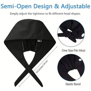 Bonnet chirurgical unisexe en coton écologique personnalisé avec logo, bord souple et doublure en satin pour médecins et infirmières – Vente en gros - Product Image 4
