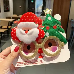 MIOクリスマス眼鏡フレーム19スタイルクリスマスパーティーグラスかわいいサンタツリーエルクアントラーデコレーショングラス紙カード付き