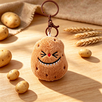Nouveau Porte-clés Poupée Pomme de Terre en Peluche Amusante, Breloque de Sac, Jouet Pomme de Terre aux expressions Agresseur, Timide, Souriant, Cadeau d'Anniversaire pour Amis et Étudiants