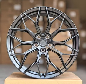 Jantes en alliage d'aluminium forgé OEM 20-21 pouces, concaves profondes, 5x112/5x114.3/5x120, noir mat, haute performance - Product Image 2
