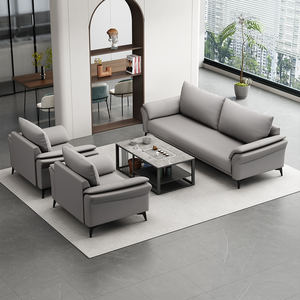 Muebles de Oficina Modernos de Lujo, Muebles Comerciales, Sofá Esquinero, Sofá Ejecutivo de Oficina, Sofá de Oficina Moderno de Cuero - Product Image 4