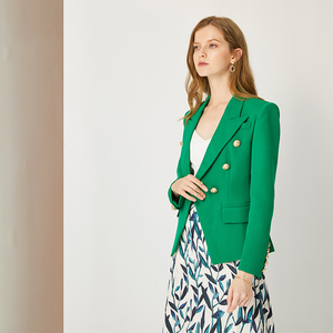 <span class=keywords><strong>Blazer</strong></span> Slim Fit per <span class=keywords><strong>donna</strong></span> vendita calda prezzo di fabbrica colore caramella verde Street Fall doppio petto <span class=keywords><strong>Blazer</strong></span> taglie forti - Product Image 4