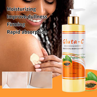Lotion corporelle biologique à la papaye, hydratation quotidienne naturelle, blanchiment, éclaircissement, soin nourrissant de la peau avec de la vitamine C Gluta-C