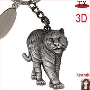 Sư Tử Và Hổ 3D Kẽm Hợp Kim Thời Trang Keychain Cho Zoo Động Vật Quà Lưu Niệm Hot Bán - Product Image 2
