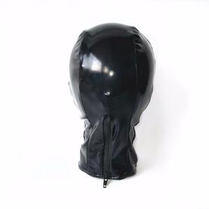 NOUVEAU Masque de bondage en cuir BDSM avec fermeture éclair pour les yeux et la bouche, accessoires de bondage, jeux pour adultes, produit sexuel - Product Image 2