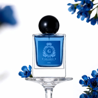 Flacon de parfum carré en gros d'usine avec pompe pulvérisatrice et couvercle en cuir, contenances plates vides de 50 ml et 100 ml, échantillon gratuit