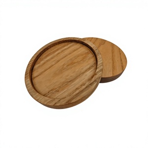 Posavasos Octagonal de Madera con Incrustaciones de Hueso, Hecho a Mano, Ecológico, 400 mm de Diámetro, 5 mm de Grosor, para Té y Café, BS INTERNATIONAL, Alta Calidad - Product Image 1