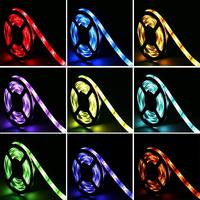 Barre lumineuse LED personnalisable avec diode électroluminescente RGB 3M 5m, barre personnalisée en pouces avec télécommande