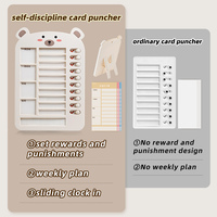 Tableau de planification hebdomadaire à glissière pour cartes perforées, tableau d'affichage pour mémos et notes, calendrier pour la maison et le bureau