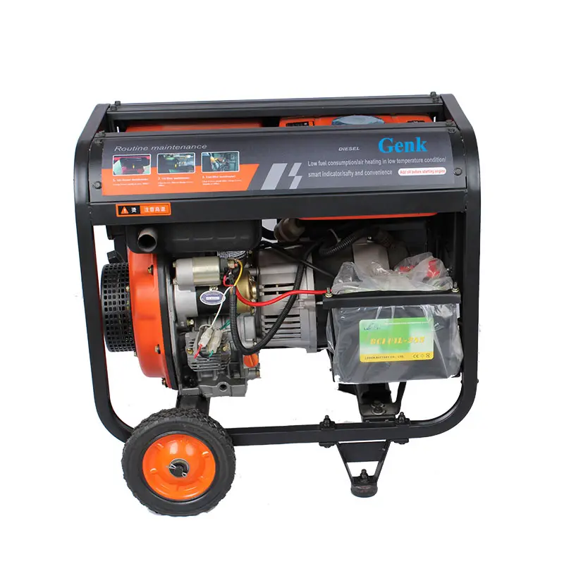 Generator 5.5kw 6.0 Kw Draagbare Generator 5500 Watt Lage Snelheid Open Soorten Dieselmotor Generator