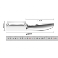 Multifunctionele groenteschiller 2 in 1 roestvrijstalen schiller met flesopener Schiller met houten handvat Ultrascherp keukengereedschap