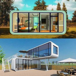 Outdoor Mobile Koisk for Ice Cream Bubble Tea Portable Trailer Bar Tiny House Container <strong>Capsule</strong> Houses Shops Office - Product Image 4