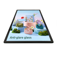 Moniteur mural 43 55 pouces 700 1500 Nits Verre anti-éblouissement Technologie de collage optique Affichages de signalisation numérique tactile capacitif