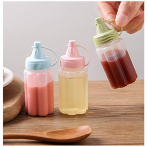 Mini bouteilles à presser pour condiments 1OZ Bouteille de ketchup Bouteille de sauce en plastique Contenant de sauce au miel, à la <span class=keywords><strong>moutarde</strong></span> et à la vinaigrette - Product Image 2