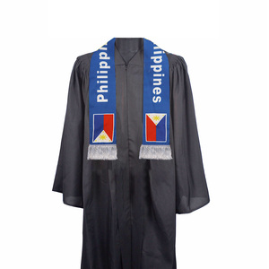 Venta al por mayor de fútbol personalizado animando productos Fans Bandera Nacional borla bufandas chal Filipinas FlagScarf - Product Image 5