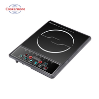 Cuisinière à induction portable électrique, plaque en céramique, commande par bouton, 8 fonctions, étanche, 2200W, utilisation domestique, camping-car, hôtel