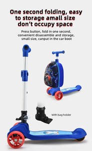 Three Wheel Steel Kids Scooter Retro Custom Logo Design <b>Foldable</b> Height Adjustable Carry on <b>Trolley</b> Suitcase Wholesale - Product Image 6