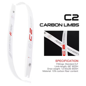 C2 ILF arti arco ricurvo 68 "25H pietra angolare serie 10% contenuto in fibra di carbonio arti tiro libbre 14-42 libbre libbre - Product Image 3