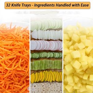 Automatic 220v Electric Stainless Steel Kitchen Slicer Industrial Home Use Food Chopper <b>Vegetable</b> <b>Cutter</b> New Motor for Fruits - Product Image 4