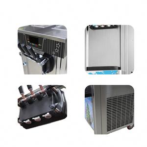 Máquina Comercial Automática de Helado Suave de 3 Sabores, 20-28L/H, Máquina de Yogurt y Helado de Sobremesa, Uso Comercial Económico con Certificación CE - Product Image 5