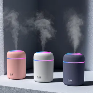 Free Sample Winter Best Home Rotimatic LED Night Light Color Changing Portable Mini USB Car Cup Mist Air Cooler Humidifier