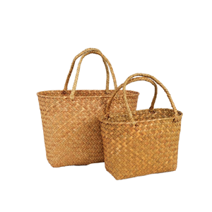 WINTOP Eco-Friendly Seagrass Rectangle Multifunction Straw <b>Flower</b> Gift <b>Basket</b> Handmade Rustic Creative Woven Portable - Product Image 2