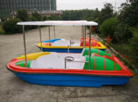 Bateau à pédales gonflable en fibre de verre Bee Duck pour 2 passagers - Produit de jeu aquatique pour hôtels et complexes hôteliers