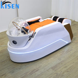 Lit de massage pour <span class=keywords><strong>shampoing</strong></span> Kisen Salon-<span class=keywords><strong>Pro</strong></span> avec anneau de spa capillaire, traitement coréen du cuir chevelu et chaises ergonomiques de luxe - Product Image 5