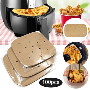 Square Steamer Paper 100Pcs Disposable Non Stick Liner For <b>Baking</b> And Steaming Buns Bread Pasta - Product Image 1
