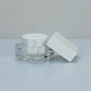 Envase de Lujo Vacío para Cosméticos y Crema Hidratante, 15g 30g 50g 100g, Tarro Cuadrado de Plástico Acrílico Negro con Protección UV para Gel de Uñas - Product Image 5