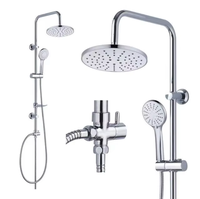 Ensemble de douche pluie monobloc simple avec pommeau de douche, porte-savon et buse de surpression pour toilettes et baignoire, pour usage domestique et hôtelier