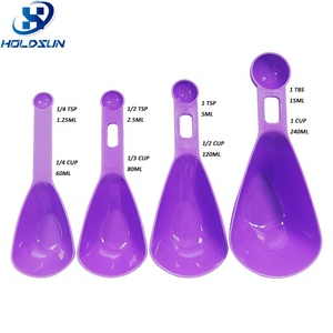 Juego de Tazas y Cucharas Medidoras Plegables de Plástico de Doble Cabeza, Ecológicas, Aptas <span class=keywords><strong>para</strong></span> Alimentos, Aptas <span class=keywords><strong>para</strong></span> Lavavajillas - Product Image 3