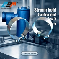 Colliers de serrage en acier inoxydable de type O de 3,0 pouces résistants à la corrosion, personnalisés OEM, pour échappement, colliers de serrage de tuyau, colliers de serrage à anneau O, simples